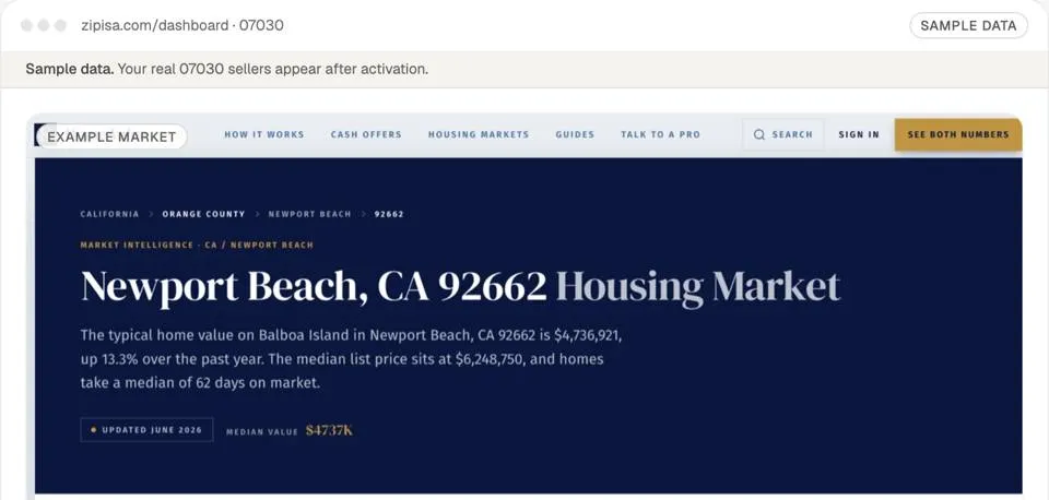 A Home Value Pros ZIP page where Local Pros are featured
