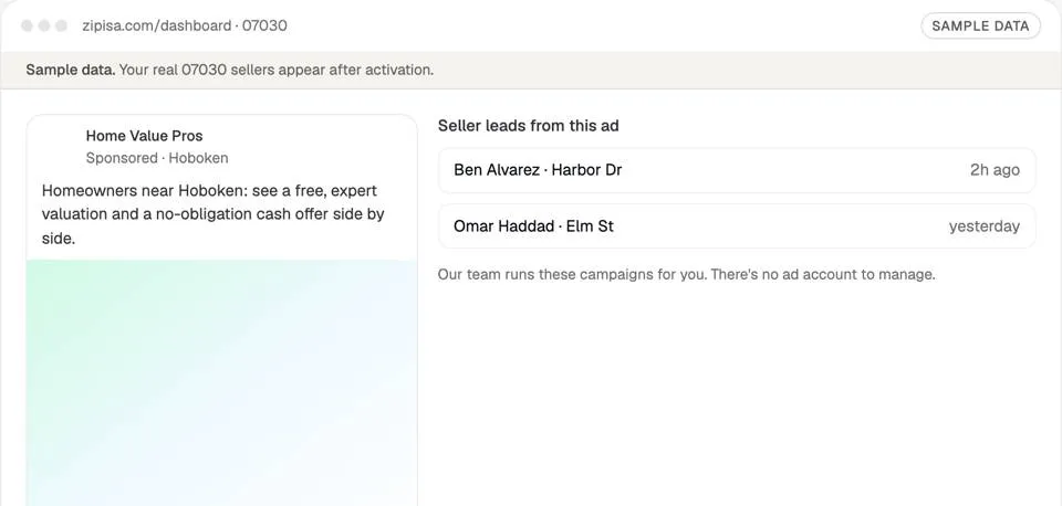 Seller ads on Facebook and Instagram, sample data